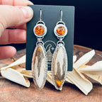 Argent Boucle d'oreille artisanal délicat