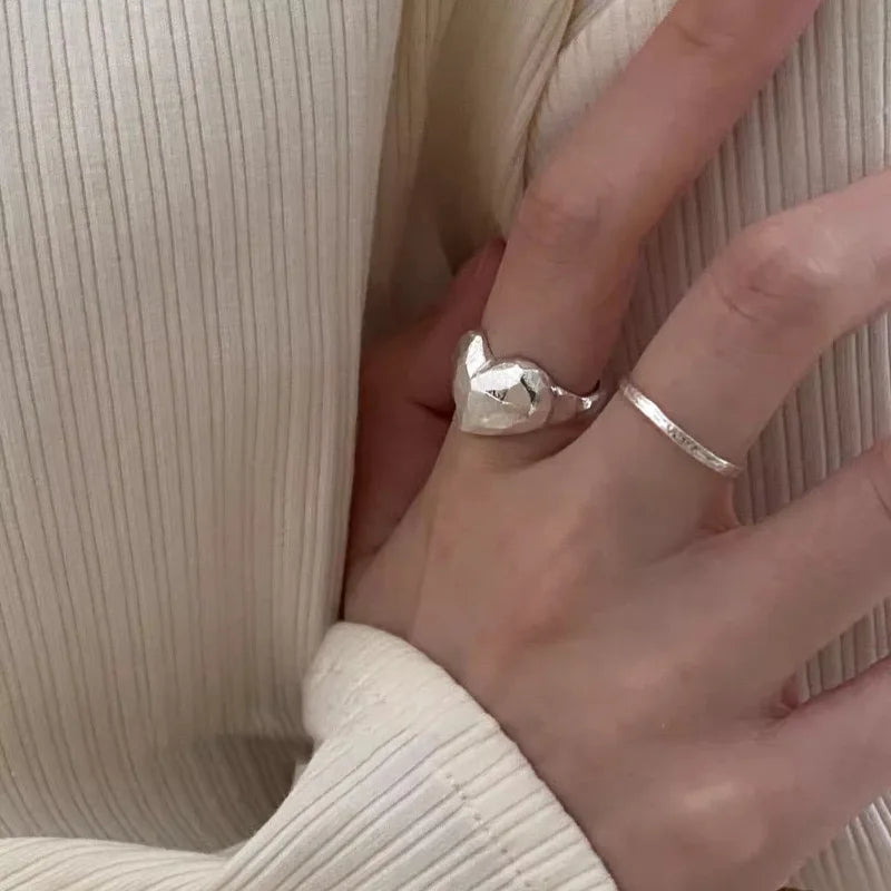 Argent Bague artisanal délicat