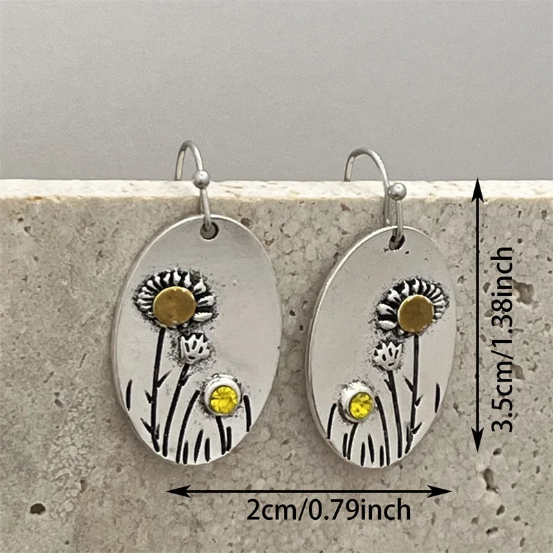 Argent Boucle d'oreille artisanal délicat