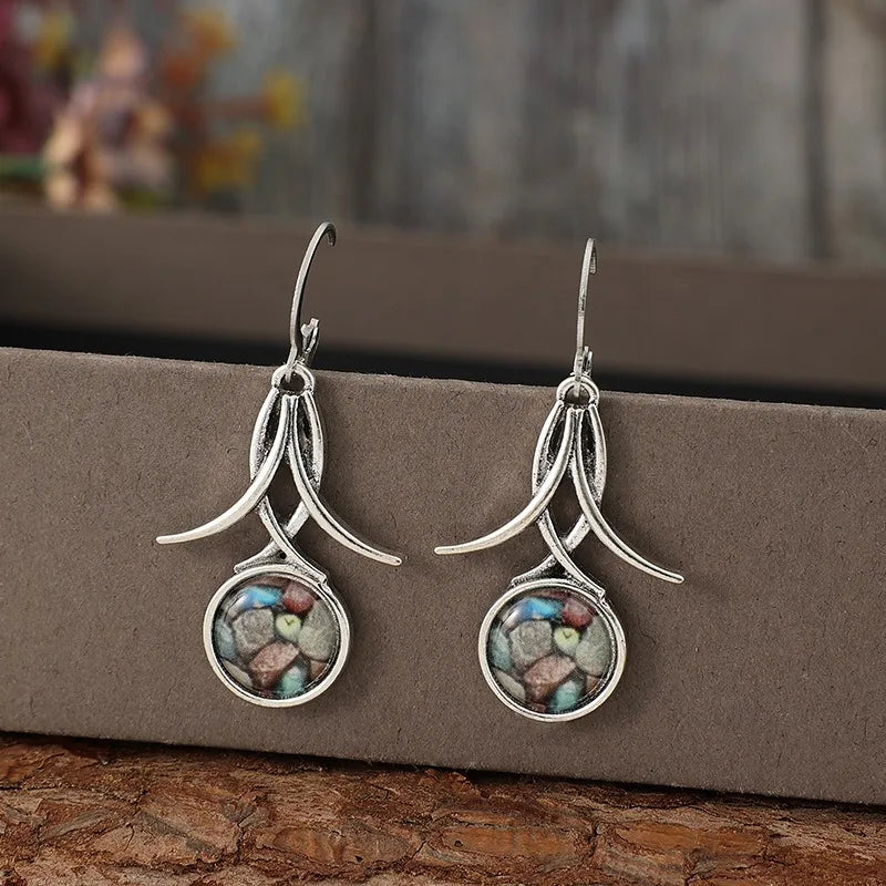 Argent Boucle d'oreille artisanal délicat