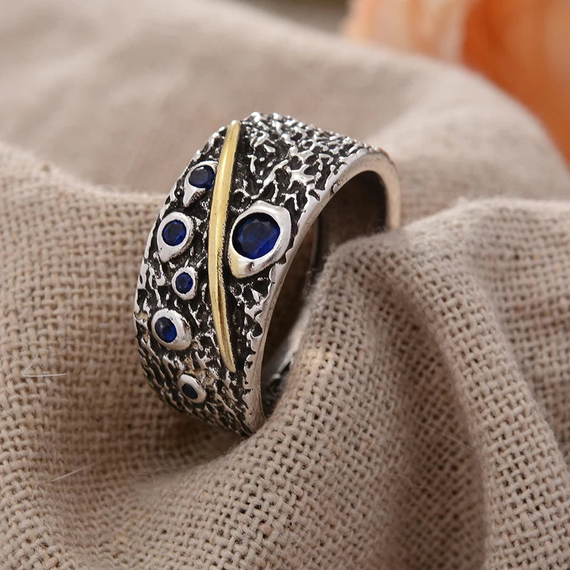 Argent Bague artisanal délicat