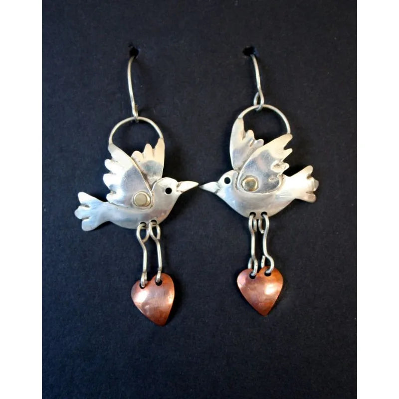 Argent Boucle d'oreille artisanal délicat