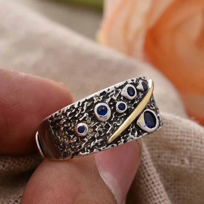 Argent Bague artisanal délicat