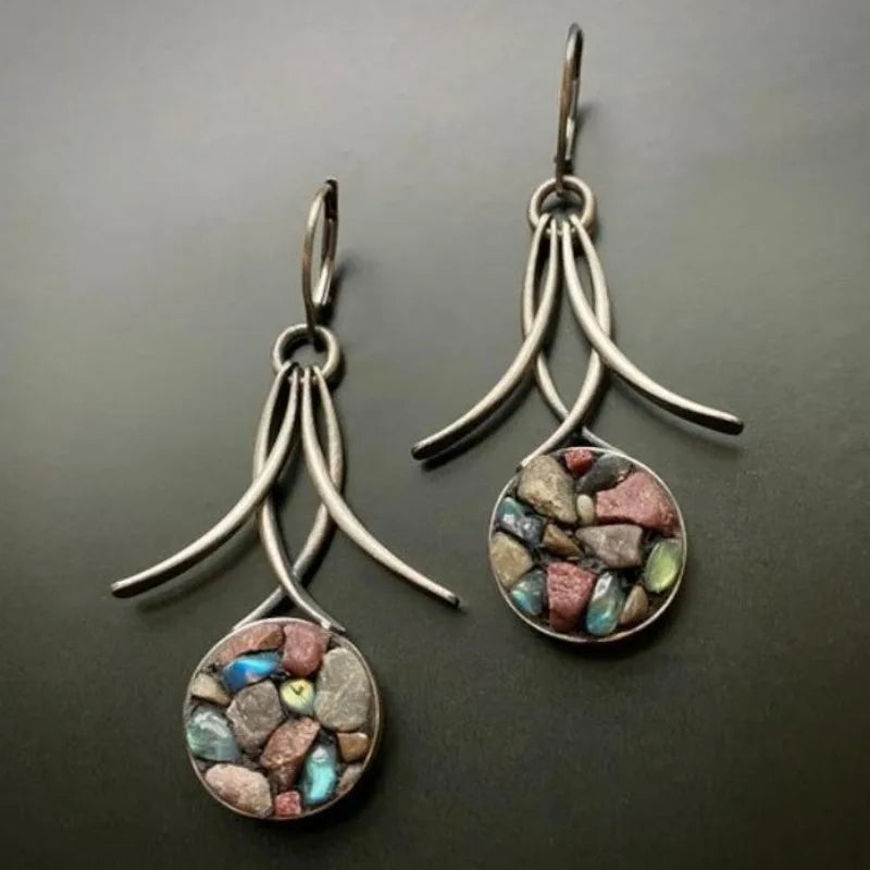 Argent Boucle d'oreille artisanal délicat