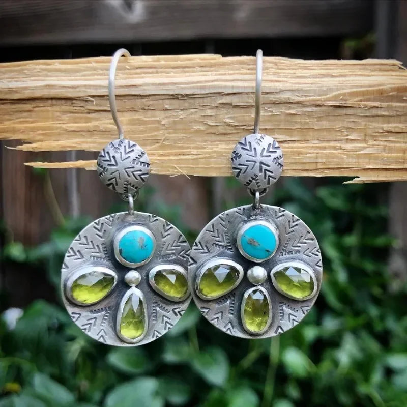 Argent Boucle d'oreille artisanal délicat