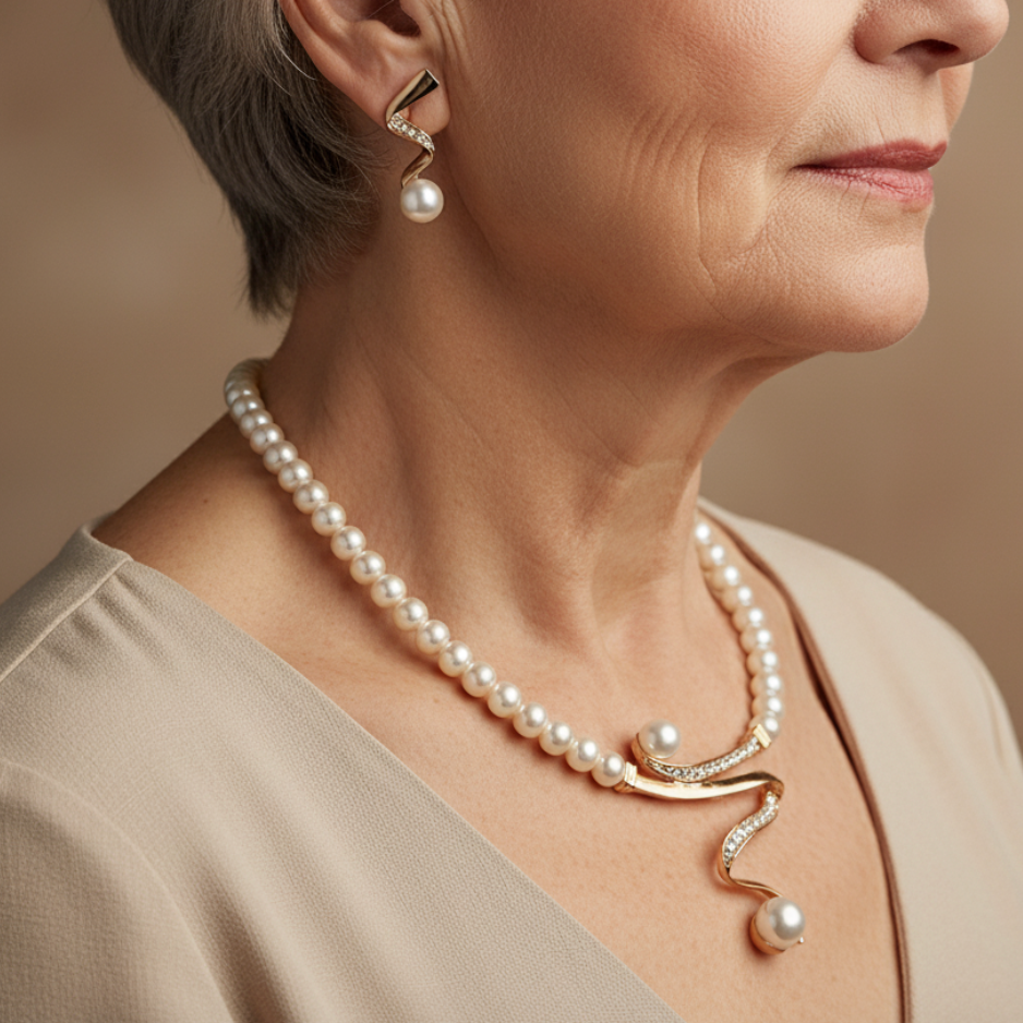 Perle Parure vintage fait main