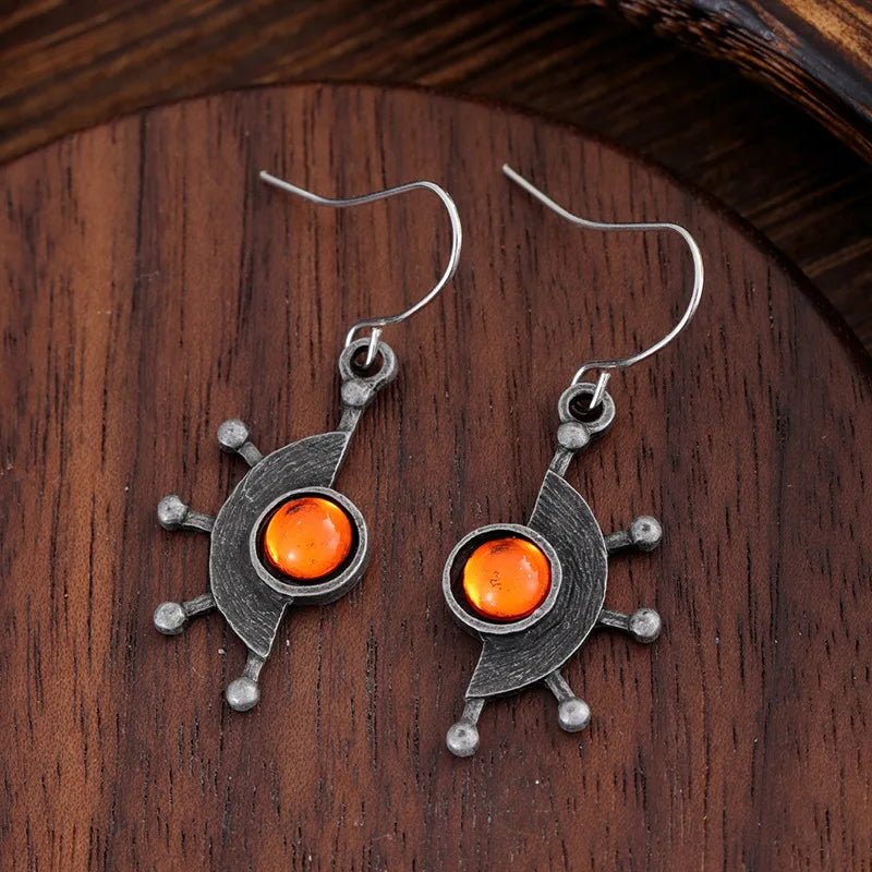 Argent Boucle d'oreille artisanal délicat