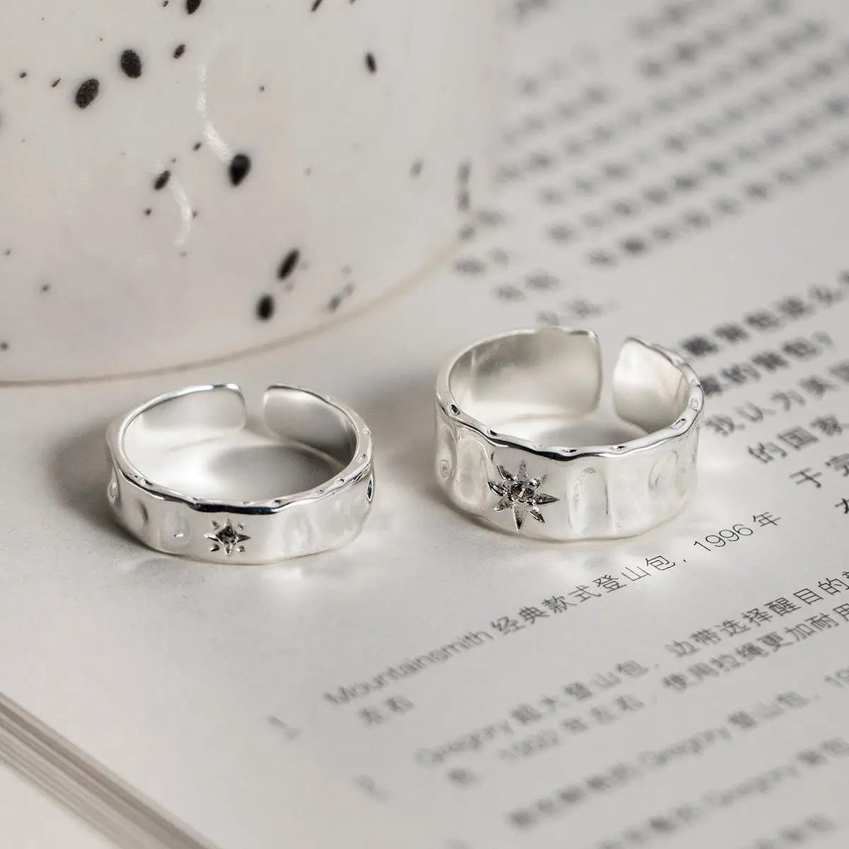 Argent Bague artisanal délicat