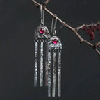 Argent Boucle d'oreille artisanal délicat