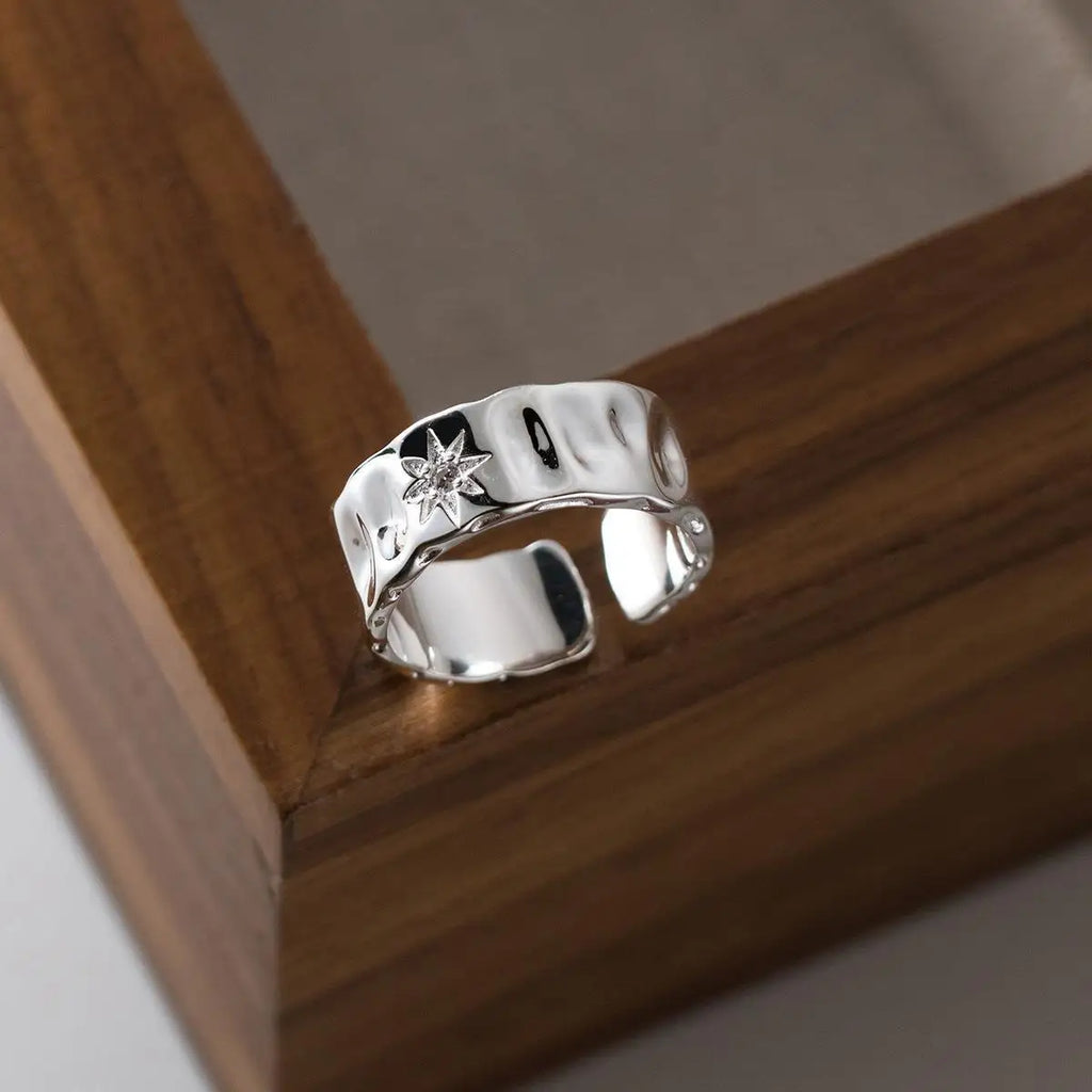 Argent Bague artisanal délicat