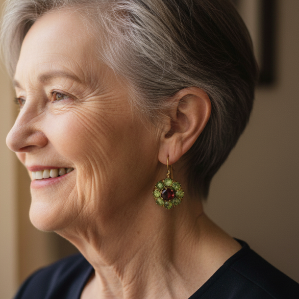 Boucle d'oreille vintage fait main