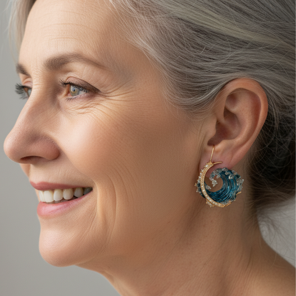 Boucle d'oreille artisanal délicat