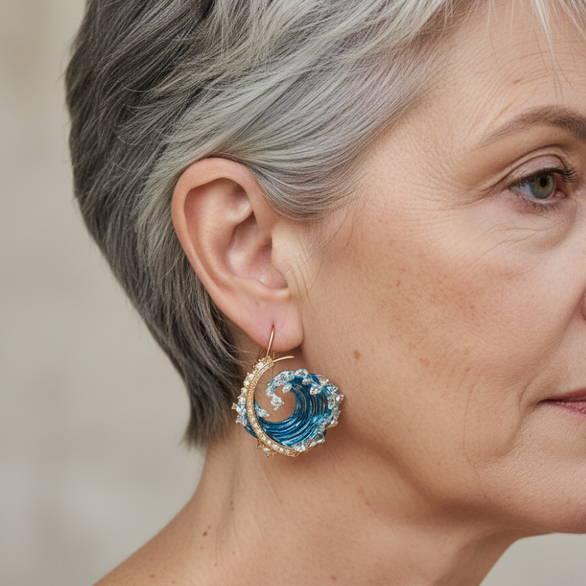 Boucle d'oreille artisanal délicat