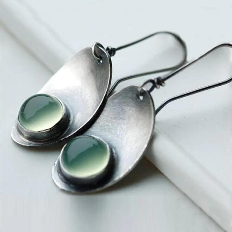 Argent Boucle d'oreille artisanal délicat