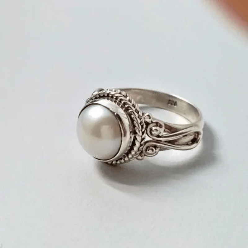 Perle Bague romantique pour moments spéciaux