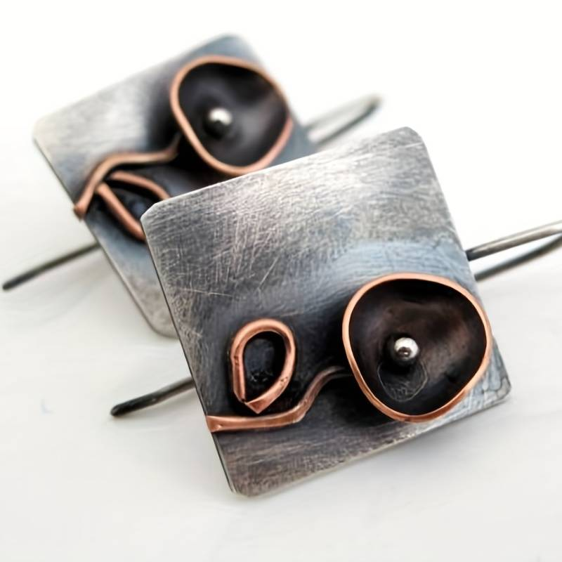 Argent Boucle d'oreille artisanal délicat