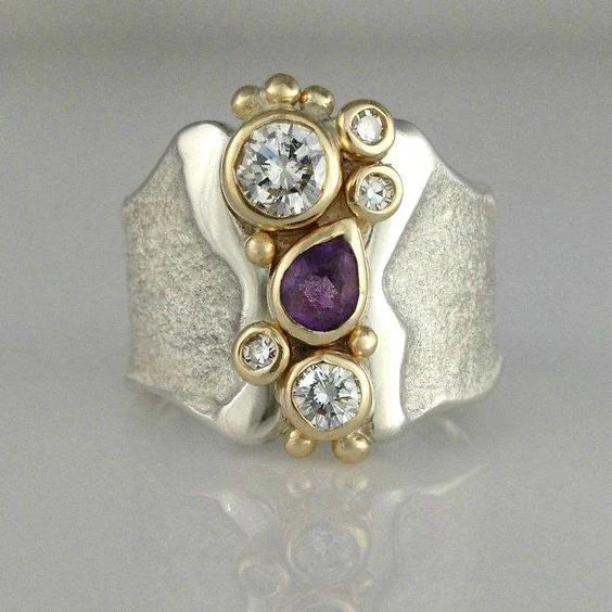 Argent Bague artisanal délicat