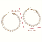 Perle Boucle d'oreille vintage fait main